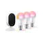 Philips WiZ Startovací sada / 1x kamera / 3x žárovka E27 8.5W 