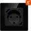 Avatto N-WOT10-USB-B černá / Chytrá zásuvka / USB-A & USB-C / Wi-Fi / Tuya 