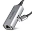 AXAGON ADE-TXPD, USB-C 3.2 Gen 1 - Gigabit Ethernet síťová karta, Asix AX88179, PD 100W, auto instal šedá