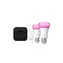 Philips Hue Startovací sada  LED 2x 8.1W / 2x žárovky E27 + Bridge PRO + vypínač se stmívačem / 2x 1100 lm / 1000-20000K