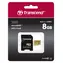 Transcend 500S Micro SDHC 8GB + adaptér / UHS-I / U1 / V30 / R: 95MBs / W: 60MBs