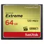 SanDisk Extreme CF 567x 64GB / čtení: až 120 MBs / zápis: až 85 MBs