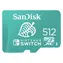 SanDisk Nintendo Switch microSDXC 512GB / Class 10 / UHS-I / U3 / čtení: až 100MBs / zápis: až 90MBs / vhodné pro 4K
