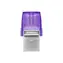 Kingston DataTraveler MicroDuo 3C Gen3 256 GB stříbrná / Flash Disk /USB 3.2 Gen 1 - (USB-A & C 3.0)