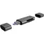 Icy Box IB-CR200-C černá / externí čtečka paměťových karet / USB C & Dual type A/microB