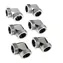 RAIJINTEK Pelias silver - D160906 6 ks stříbrná / pro 16mm HardTube / G1/4" / 90° úhel