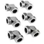 RAIJINTEK Pelias silver - D140906 6 ks stříbrná / pro 14mm HardTube / G1/4" / 90° úhel 