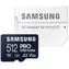 SAMSUNG Micro SDXC PRO Ultimate 512GB + SD adaptér / UHS-1 / Class 10 / U3 / Čtení: 200MBps / Zápis: 130MBps