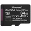 Kingston Canvas Select Plus Gen3 microSDXC 64GB / UHS-I V30 / U3 / Class 10 / čtení: až 100MBs / zápis: až 100 MBs