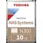 Toshiba N300 NAS 10TB / 3.5" / 7 200 rpm / 512MB cache / SATA III / CMR