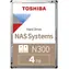 Toshiba N300 NAS 4TB (Bulk) / 3.5" / 7 200 rpm / 512MB cache / SATA III / CMR