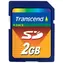 Transcend 2GB SD paměťová karta, modrá