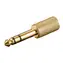 PremiumCord Adaptér stereo jack 6.3 - stereo jack 3.5  M/F zlacený