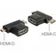 DeLock adaptér HDMI A samice > HDMI C + HDMI D samec