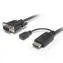 PremiumCord Kabelový převodník HDMI na VGA s napájecím micro USB konektorem / černý