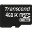 Transcend microSDHC  4GB Class 4