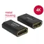 Delock Adaptér HDMI s Ethernetem – HDMI-A samice > HDMI-A samice černá / 4K / High Speed / doprodej