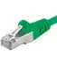 PremiumCord SFTP CAT6A 0.5m zelená / Patch kabel / RJ45-RJ45