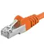 PremiumCord SFTP CAT6A 0.5m oranžová / Patch kabel / RJ45-RJ45