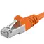 PremiumCord SFTP CAT6A 1m oranžová / Patch kabel / RJ45-RJ45