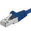 PremiumCord SFTP CAT6A 10m modrá / Patch kabel / RJ45-RJ45
