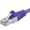 PremiumCord SFTP CAT6A 0.5m fialová / Patch kabel / RJ45-RJ45