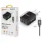Aligator Chytrá síťová nabíječka 3.4A USB-C  kabel černá/ 2xUSB / smart IC