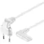 PremiumCord Kabel síťový 230V k magnetofonu se zahnutými konektory 2m bílá