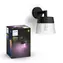 Philips Hue Attract LED 1x8W černá / venkovní nástěnné svítidlo / 600lm / 2000-6500K / RGB / IP44 / stmívatelné