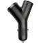 Baseus CCALL-YX01 Y Type Dual USB + Extender nabíječka do auta černá / 3.4A / 2x USB-A / do autozapalovače
