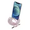 Cellularline Neck-Case zadní kryt s růžovou šňůrkou na krk pro Apple iPhone 12 MINI transparentní