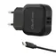 Qoltec 50187 AC adapter 17W | 5V | 3.4A | 2xUSB + Micro USB cable