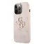 GUESS PU 4G Metal Logo Zadní Kryt pro Apple iPhone 13 Pro Max růžová
