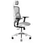 Diablo V-Basic bílo-šedá / ergonomická židle / nastavitelná / síťovaná / pojezdová kolečka / nosnost 150 kg