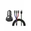 Baseus Digital Display 2-portová USB nabíječka do auta černá  + 3v1 / 1.2m