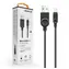 Aligator Datový kabel micro USB 2A 1m černá / prodloužený konektor 9mm