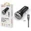 Aligator Chytrá nabíječka do auta 3.4A černá / 2xUSB / smart IC / micro USB kabel 2A