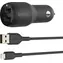 BELKIN CCD001bt1MBK dual car cahrge černá / nabíječka do auta USB + kabel / lighting / 24W / 1m