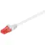 MicroConnect CAT6 U/UTP 0.25m bílá / PVC