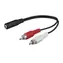 MicroConnect Audio adapter jack 3.5mm (F) - 2x RCA (M) 0.2m černá