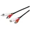 MicroConnect Stereo kabel 2x RCA (M) - 2x RCA (F) 1.5m černá