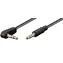 MicroConnect Audio Slim kabel jack 3.5mm zahnutý 90° (M) - 3.5mm jack (M) 0.5m černá