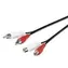 MicroConnect Stereo kabel 2x RCA (M) - 2x RCA (F) 5m černá
