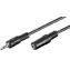 MicroConnect prodlužovací kabel 3-pin Jack 3.5mm (M) - Jack 3.5mm (F) 10m černá