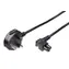 MicroConnect Power Cord zahnutý UK Typ G - C5 1.8m černá / Anglická koncovka