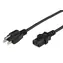 MicroConnect Power Cord US Typ B - C13 3m černá / Americká koncovka
