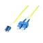 MicroConnect Optical Fibre Cable LC/SC Singlemode duplex OS2 0.5m žlutá