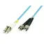 MicroConnect Optical Fibre Cable LC/ST Multimode duplex OM3 3m modrá