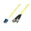 MicroConnect Optical Fibre Cable LC/ST Singlemode duplex OS2 1m žlutá