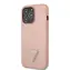 GUESS PU Saffiano Triangle Zadní Kryt pro Apple iPhone 13 Pro růžová
